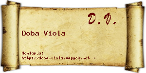 Doba Viola névjegykártya